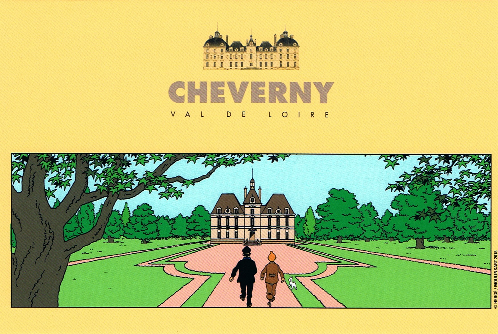 Tintín en Cheverny- Postales para mamá